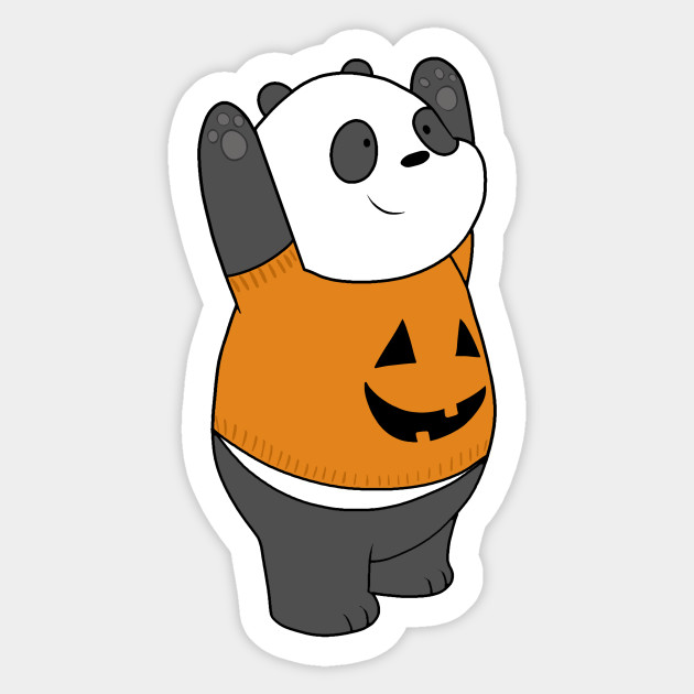We Bare Bears - Panda Halloween - We Bare Bears Halloween - Sticker